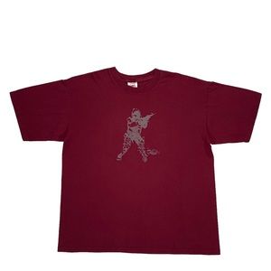 VTG Recon Futura Stash Burgundy Reflective Solider Logo Short Sleeve Shirt Sz XL